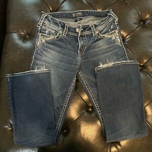 Silver Jeans Women's Dark Blue Boot Cut Jeans